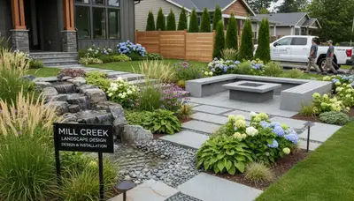 Seattle, WA landscaping crew providing professional lawn care and garden maintenance services