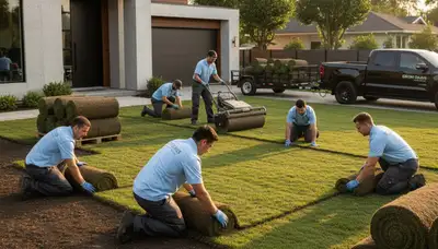 Professional sod installation in Seattle, WA creating lush green lawns by Chop Chop Landscaping